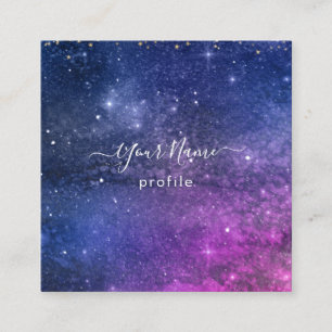 Carré carte de visite de galaxie élégant