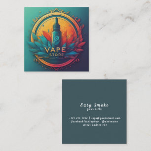 Carré Carte de visite de la boutique de vapeur de fumée