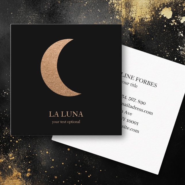 Carré Carte de visite de la lune (Copper moon business card)