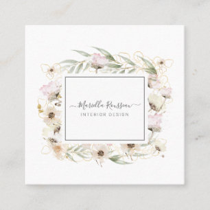 Carré Carte de visite de la Parties scintillant d'or fle