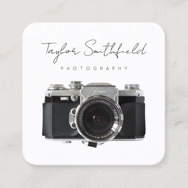 Carré Carte de visite de la photographie de caméra de fi (Devant)
