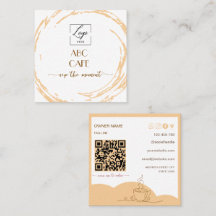 Carte de visite de logo de salon de café artisan m