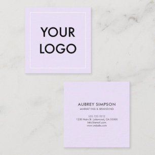 Carré Carte de visite de logo professionnel minimaliste