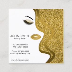 Carré Carte de visite de maquilleur avec l'effet de