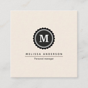 Carré Carte de visite de style simple.