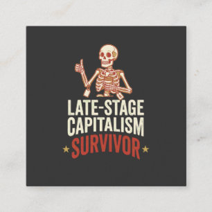 Carré Carte de visite de survivant du capitalisme tardif