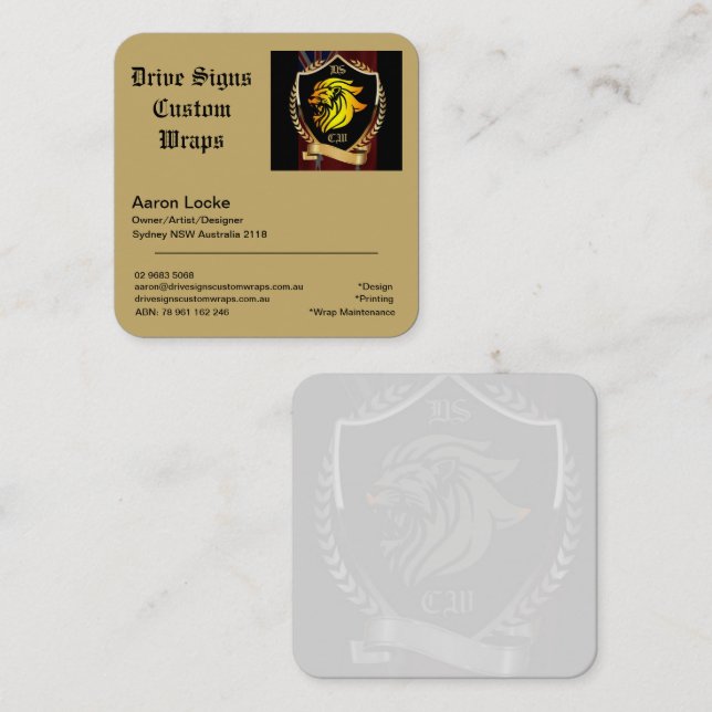 Carré Carte de visite DSCW (Carré, 6,4 cm x 6,4 cm) (Devant / Derrière)