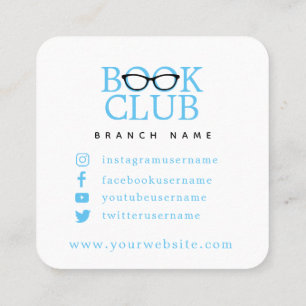 Carré Carte de visite du club de livres
