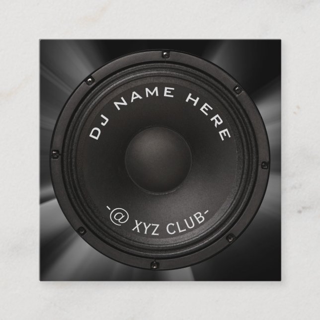 Carré Carte de visite du conférencier DJ (Devant)