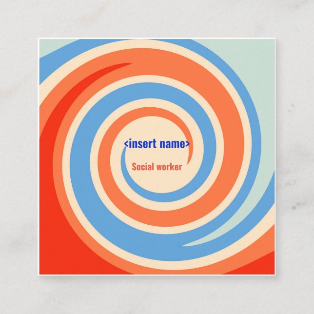 Carré Carte de visite du travailleur social (Devant)
