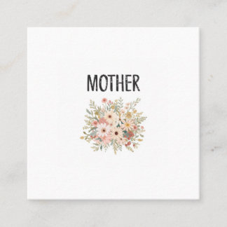 Carré Carte de visite floral "MÈRE"