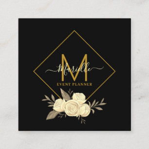 Carré Carte de visite Gold Black Event Planner