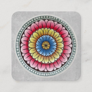 Carré Carte de visite Lotus Mandala