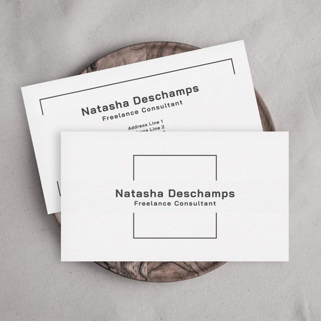 Carré, Carte de visite minimaliste (Fine-lined Square, Minimalist Business Card)