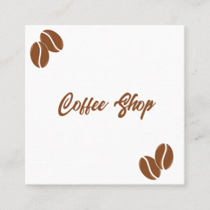 Carré Carte de visite minimaliste de café