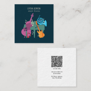 Carré Carte de visite musicale multi-instrumentiste mode