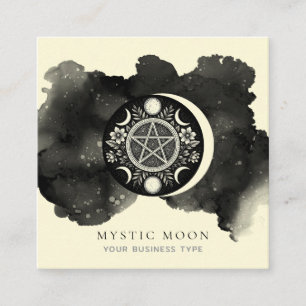 Carré Carte de visite mystique de lune céleste