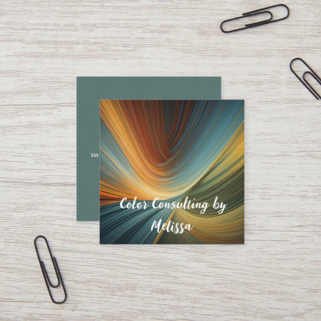 Carré Carte de visite peintre (Devant/Arrière en situation)