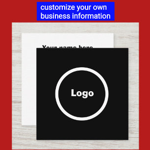 Carré Carte de visite personnalisé élégant  Professionne