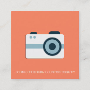 Carré Carte de visite photographique simple et élégant