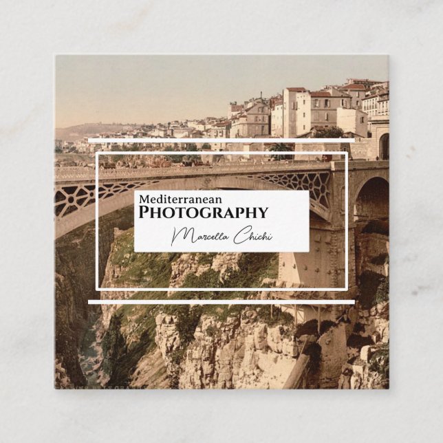 Carré carte de visite photographique vintage simple (Devant)