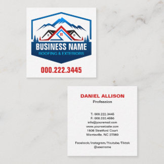 Carré Carte de visite pour Mountain House Roofing Exteri