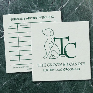 Carré Carte de visite pour toilettage de luxe pour chien