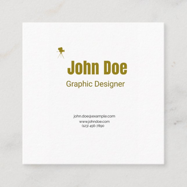 Carré Carte de visite professionnelle - Graphiste (Devant)