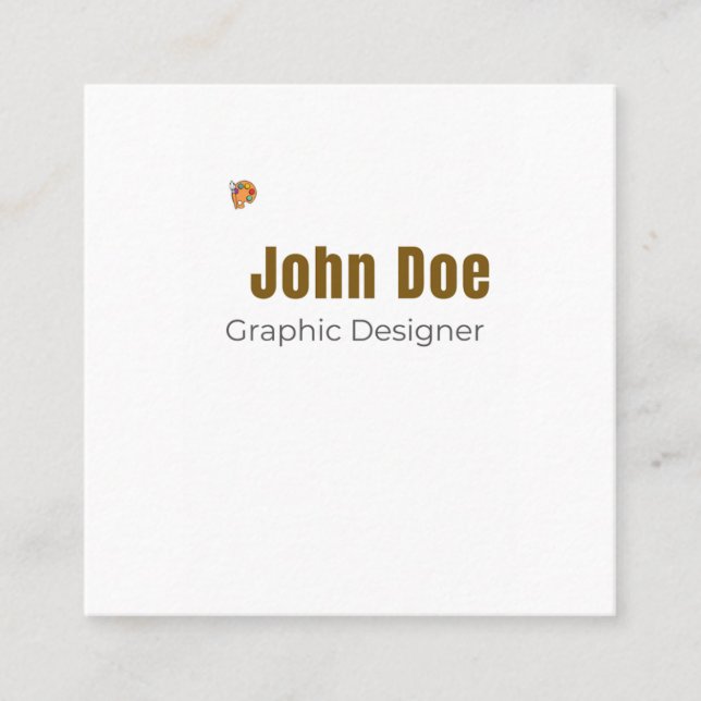 Carré Carte de visite professionnelle pour graphistes (Devant)