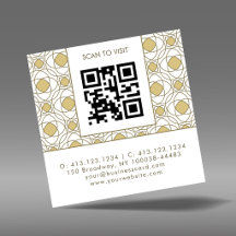 Carte de visite QR Code au style Art Déco moderne