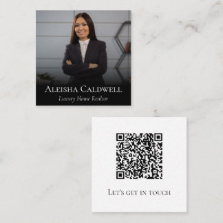 Carré Carte de visite QR Code photo carrée pour agent im