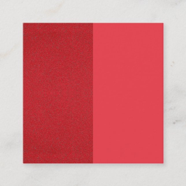 Carré Carte de visite rouge Tomate semi-texturé - Person (Devant)