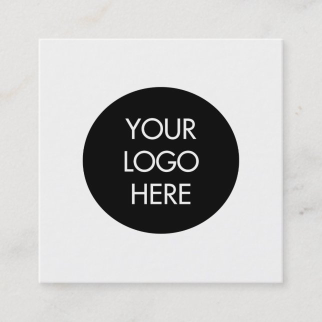Carré Carte de visite social noir et blanc simple de (Devant)