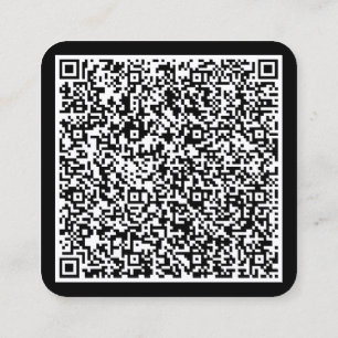 Carré Carte de visite texte personnalisé de code QR pers
