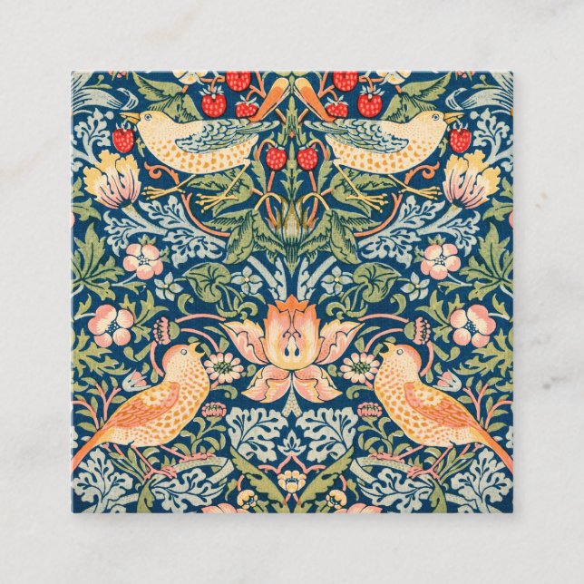 Carré Carte de visite unique, élégant, floral (Devant)