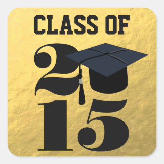 Carré Casquette Gold 2015 | Sticker pour diplôme
