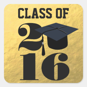 Carré Casquette Gold 2016   Sticker pour diplôme