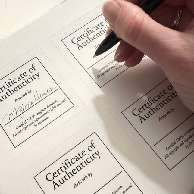 Carré Certificat d'authenticité Art Signature Sticker (Créateur téléchargé)