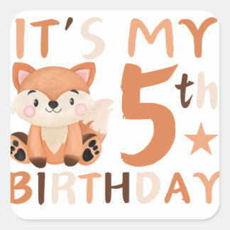 Carré C'est mon Sticker de 5e anniversaire