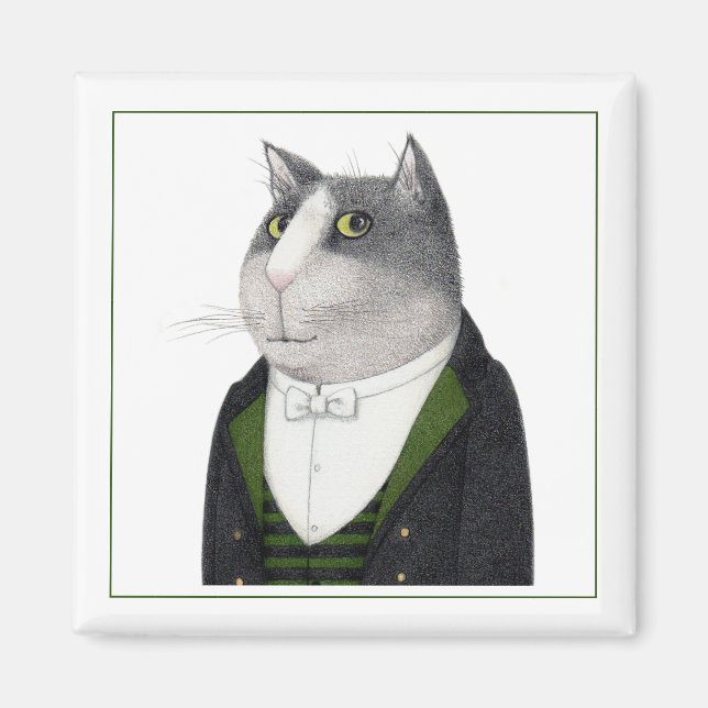 CARRÉ CHAT DE FOOTMAN Magnet II (Devant)