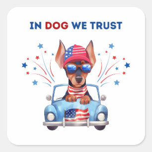 Carré Chez le chien, nous faisons confiance à Sticker Ca