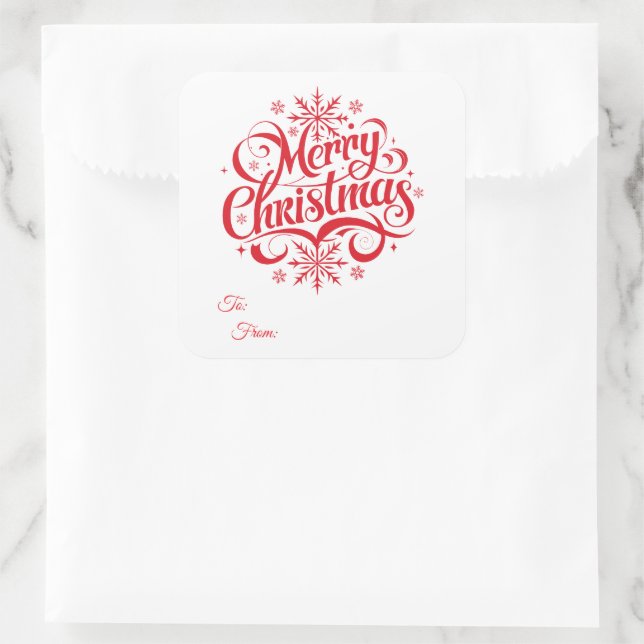 Carré Christmas Sticker Gift Tags (Sac)
