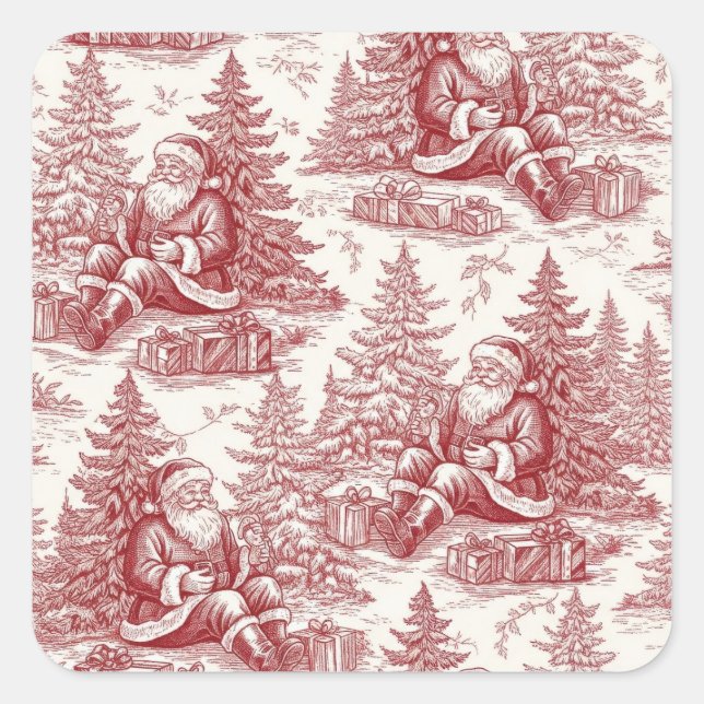 Carré Christmas toile sticker (Devant)