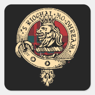 Carré Clan Gregor Badge Tartan Sticker