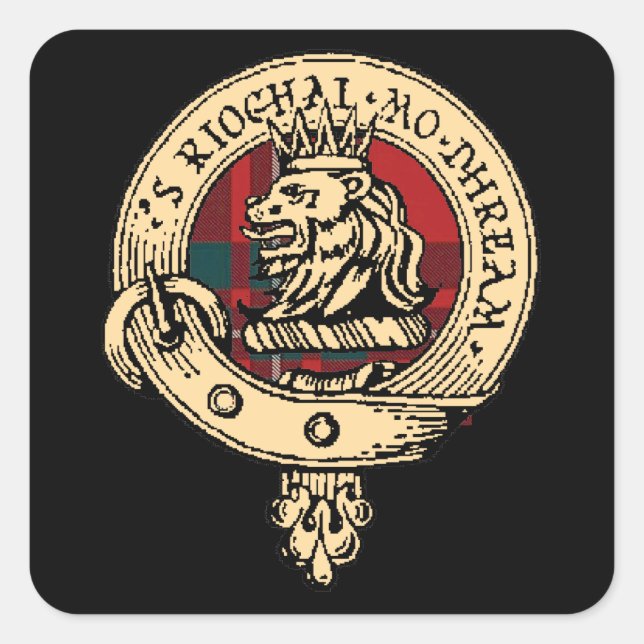 Carré Clan Gregor Badge Tartan Sticker (Devant)