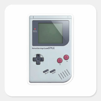 Carré Classic Retro Handheld Gaming Console 3D Sticker