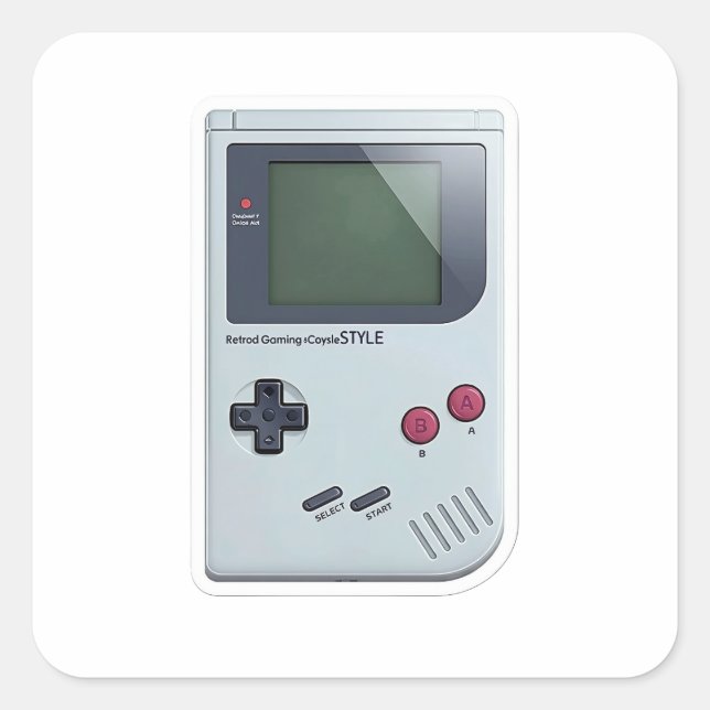 Carré Classic Retro Handheld Gaming Console 3D Sticker (Devant)