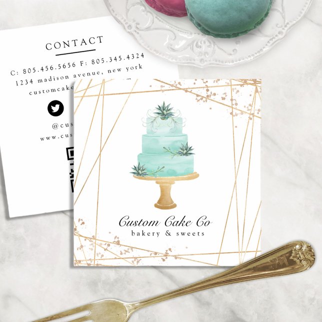 Carré Code QR Carte de visite de la boulangerie sur mesu (Créateur téléchargé)