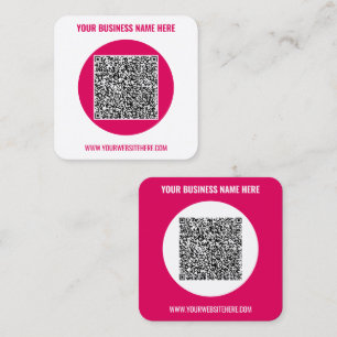 Carré Code QR Carte de visite de texte personnalisé Choi