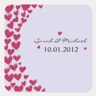 Carré Coeurs - Sticker Mariage-6